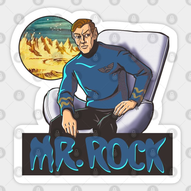 Mr. Rock Sticker by Doc Multiverse Designs